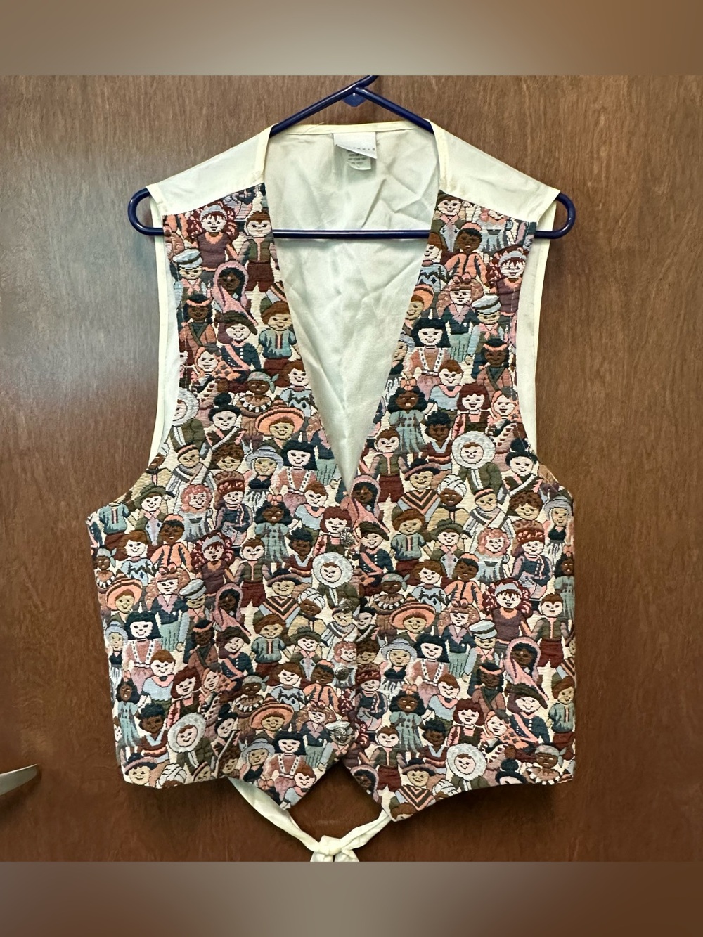 Partners Vintage “Children of the World” tapestry vest - women’s 3X